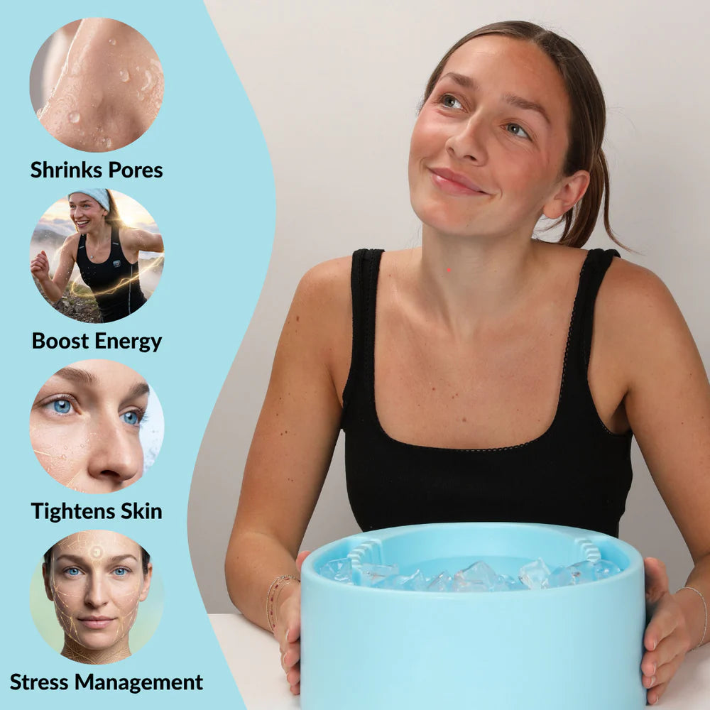 The Biohack Basin - Facial Cold Plunge Bowl with Ice Chamber